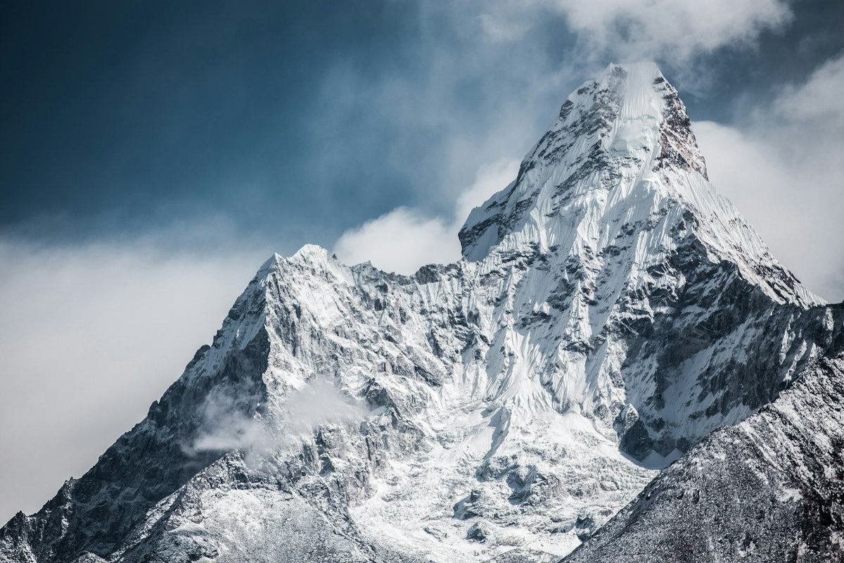 Snow-covered Himalayan peaks at high altitude