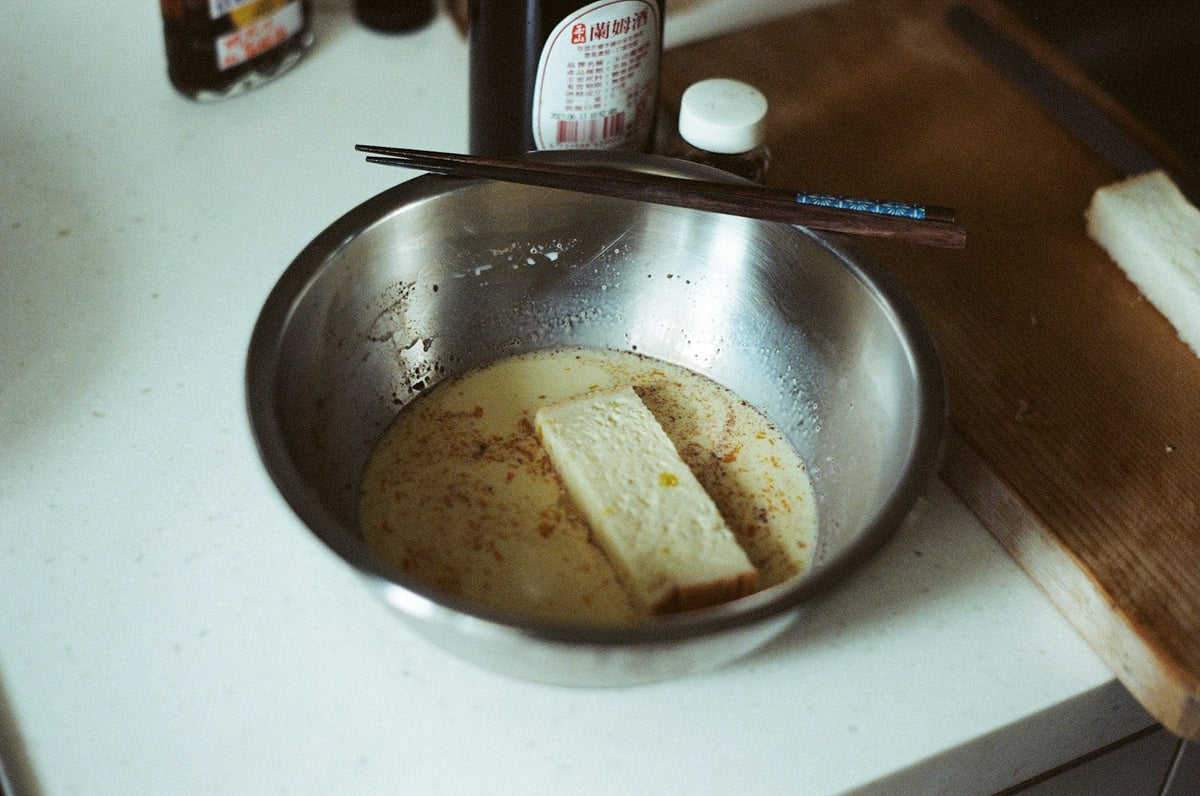 Butter melting in a steel pan